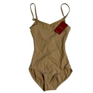 NWT Capezio Cami Leotard Adjustable Straps Nude XS